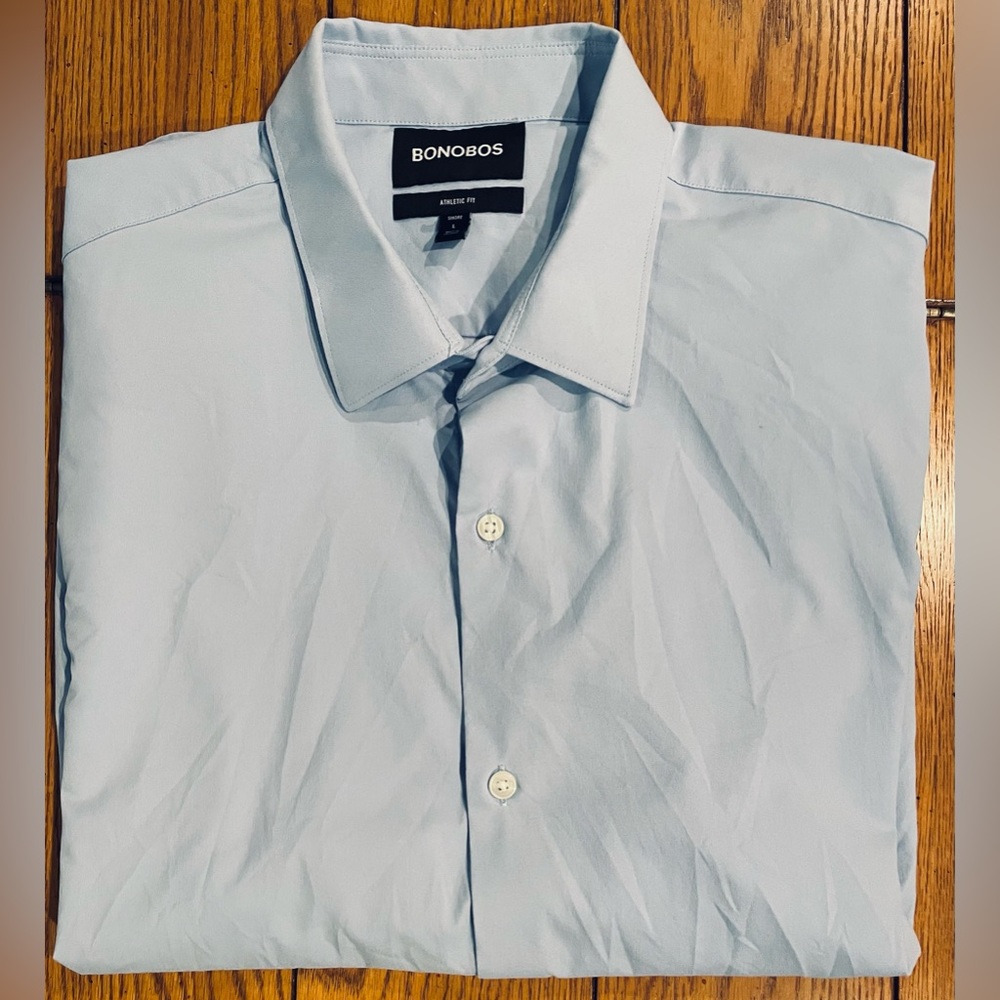 Euc Bonobos Tech Button Down Light Blue, Athletic… - image 1